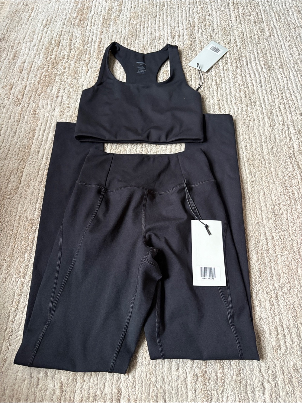 Girlfriend Collective black Women's compression Leggings & Paloma Sports Bra